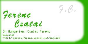 ferenc csatai business card